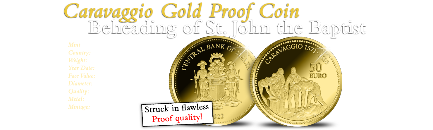 Caravaggio Gold Proof Coin
